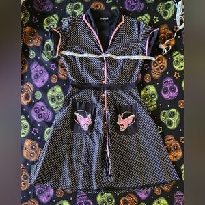 Sourpuss Diner Dress Black & Pink